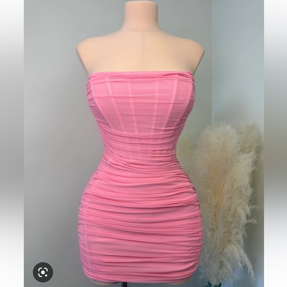Pink mini corset dress